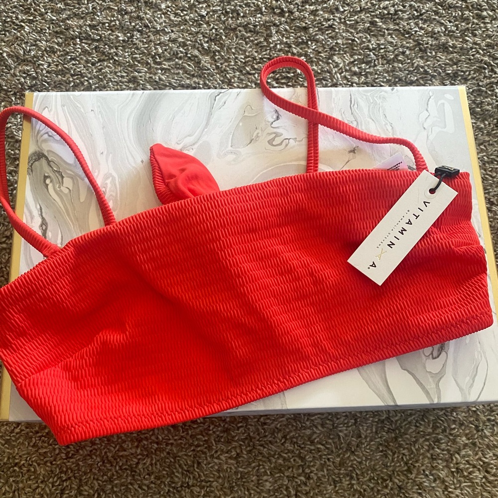VITAMIN A red bikini top / swim